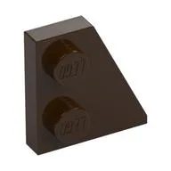 Wedge Plate 2 x 2 Right, Dark Brown