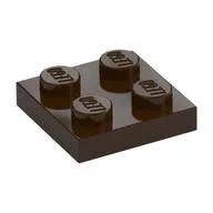 Plate 2 x 2, Dark Brown