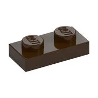 Plate 1 x 2, Dark Brown