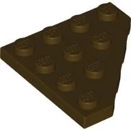 Wedge Plate 4 x 4 Cut Corner, Dark Brown