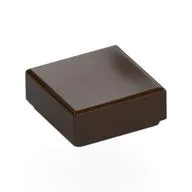 Tile 1 x 1 with Groove, Dark Brown