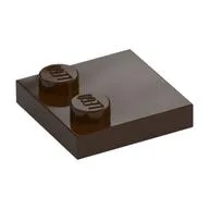 Plate Special 2 x 2 with Only 2 studs, Dark Brown
