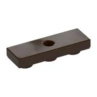 Tile Special 1 x 3 Inverted with Center Hole, Dark Brown