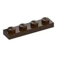 Plate 1 x 4, Dark Brown