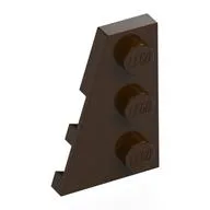 Wedge Plate 3 x 2 Left, Dark Brown