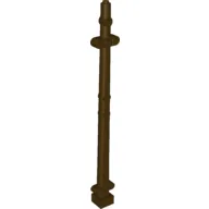 Boat, Mast 2 x 2 x 20 with Holes - Side Aligned x shape Axle Hole, + Orientation, Dark Brown