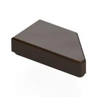 Tile 1 x 2 with Stud Notch Left, Dark Brown