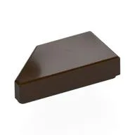 Tile 1 x 2 with Stud Notch Right, Dark Brown