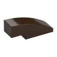 Brick Curved 3 x 1 No Studs, Dark Brown