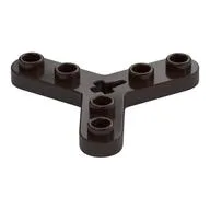Technic Plate Rotor 3 Blade with Smooth Ends, 6 Studs, 1 Bottom Ridge (Propeller), Dark Brown