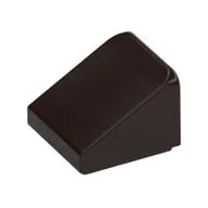 Brick Sloped 30° 1 x 1 x 2/3 (Cheese Slope), Dark Brown