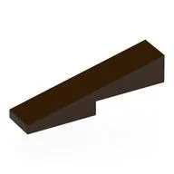 Brick Sloped 1 x 4 with 1 x 2 Cutout, Dark Brown