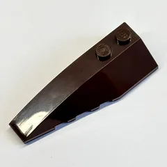 Brick Wedged, Curved 6 x 2 Left, Smooth Inner Walls, Dark Brown