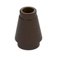 Cone 1 x 1 [Top Groove], Dark Brown
