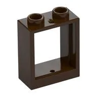 Window 1 x 2 x 2 Flat Front, Dark Brown