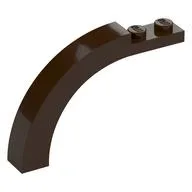Brick Arch 1 x 6 x 3 1/3 Curved Top, Dark Brown