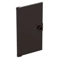 Door 1 x 4 x 6 Smooth with Chamfered Handle Plinth, Dark Brown