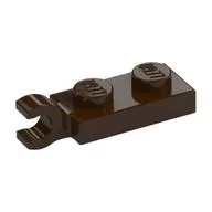 Plate Special 1 x 2 with Clip Horizontal on End, Dark Brown