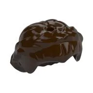 Hair Short with Braid around Sides, Hole On Top, Dark Brown