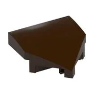 Brick Wedged, Curved 2 x 2 with Stud Notches, Dark Brown