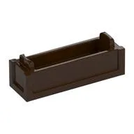 Box / Crate 1 x 3, Dark Brown