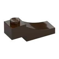 Brick Curved, 3 x 1 with 1/3 Inverted Cutout, Dark Brown