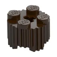 Brick Round 2 x 2 [Grill], Dark Brown