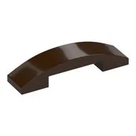 Brick Curved 4 x 1 Double, No Studs, Dark Brown