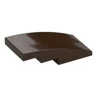 Brick Curved 4 x 2 No Studs, Dark Brown