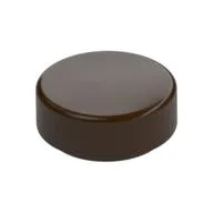 Tile Round 1 x 1, Dark Brown