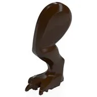 Animal Body Part, Dinosaur, Tyrannosaurus Rex / Indominus Rex / Carnotaurus Leg, Left, with Pin [Plain], Dark Brown