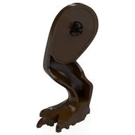 Animal Body Part, Dinosaur, Tyrannosaurus Rex Leg, Right, with Pin [Plain], Dark Brown