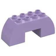 Duplo Brick 2 x 6 x 2 Curved with 2 x 2 Cutout on Bottom, Lavender