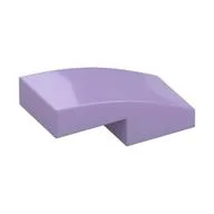 Brick Curved 2 x 1 No Studs [1/2 Bow], Lavender