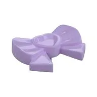 Headwear Accessory Bow with Heart, Long Ribbon and Pin, Lavender