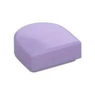 Tile Round 1 x 1 Half Circle, Lavender