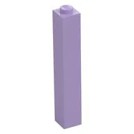 Brick 1 x 1 x 5 with Solid Stud, Lavender