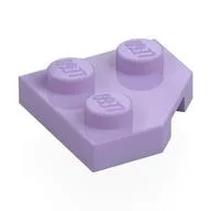 Wedge Plate 2 x 2 Cut Corner, Lavender