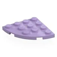 Plate Round Corner 4 x 4, Lavender