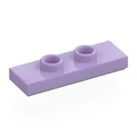 Plate Special 1 x 3 with 2 Studs with Groove and Inside Stud Holder (Jumper), Lavender