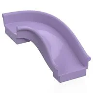 Duplo Playground Slide Curved Right 90°, Lavender