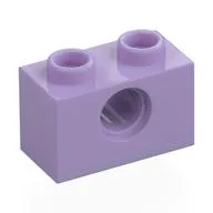 Technic Brick 1 x 2 [1 Pin Hole], Lavender