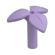 Plant, Stem with 3 Leaves and Bottom Pin, Lavender