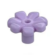Plant, Flower, Minifig Accessory with 7 Thick Petals and Pin, Center Ring, Lavender