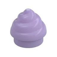 Plate Round 1 x 1 Swirled Top / Poo, Lavender