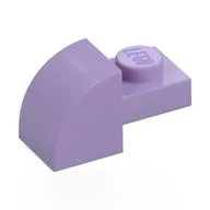 Brick Curved 1 x 2 x 1 with Curved Top, Lavender