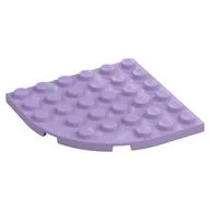 Plate Round Corner 6 x 6, Lavender
