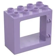 Duplo Door / Window Frame Flat Front Surface, Completely Open Back, Lavender