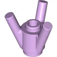 Brick Round 1 x 1 with 3 Bars, Lavender