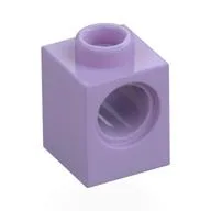 Technic Brick 1 x 1 with Pin Hole, Lavender